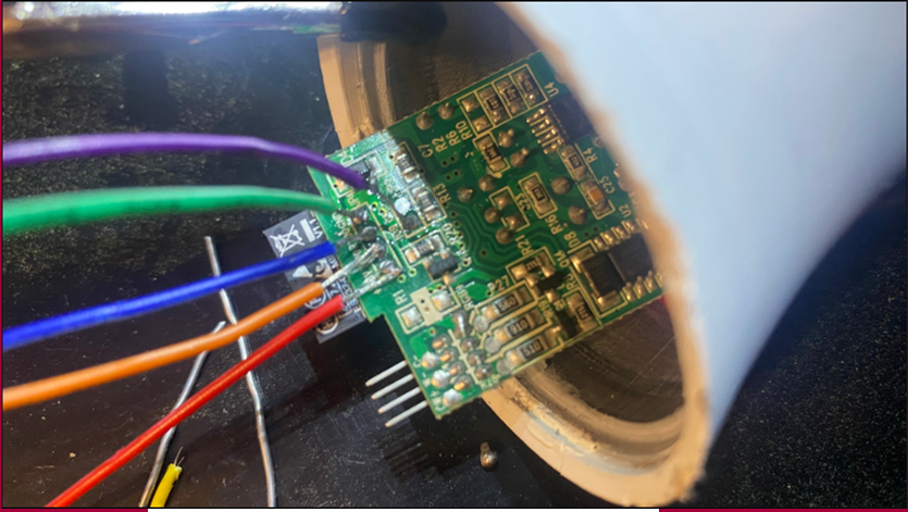 Wires attacked to Debug ports